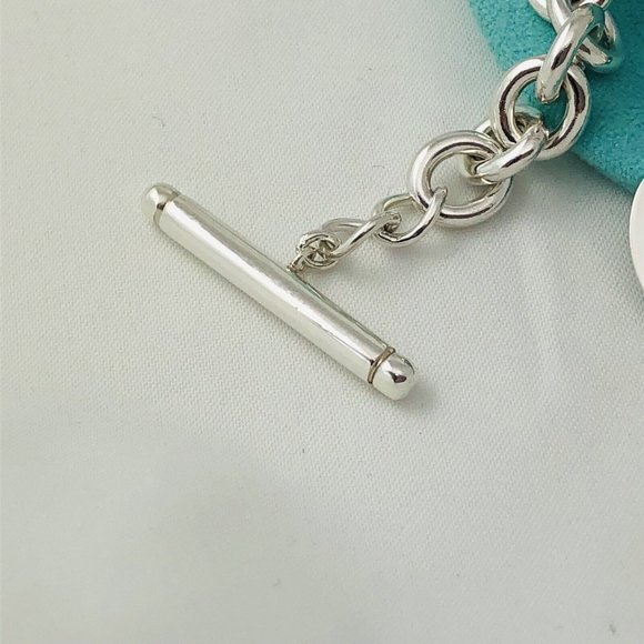 8.5" Please Return to Tiffany & Co Heart Tag Toggle Charm Bracelet - Picture 5 of 5